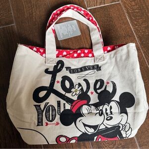 Disney Love You Tote Bag - Cream and Red